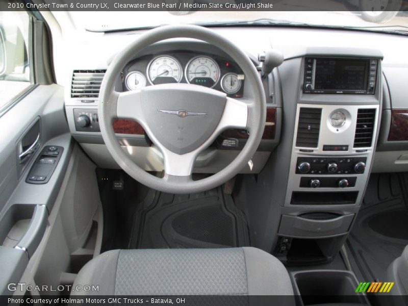 Clearwater Blue Pearl / Medium Slate Gray/Light Shale 2010 Chrysler Town & Country LX