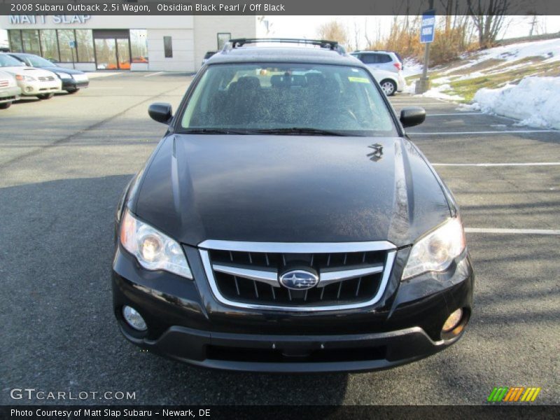 Obsidian Black Pearl / Off Black 2008 Subaru Outback 2.5i Wagon