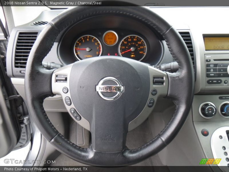 Magnetic Gray / Charcoal/Steel 2008 Nissan Sentra 2.0 S