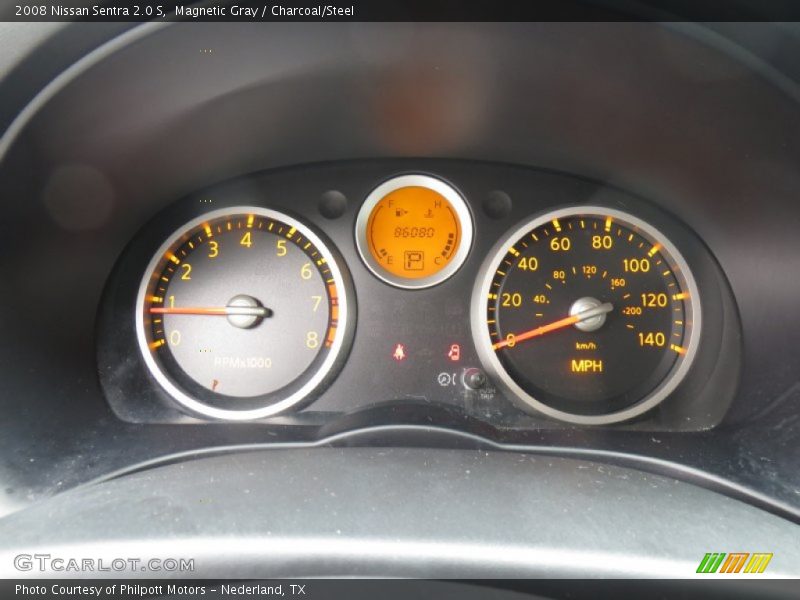 Magnetic Gray / Charcoal/Steel 2008 Nissan Sentra 2.0 S