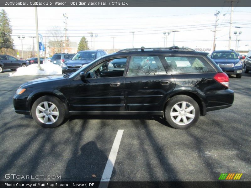 Obsidian Black Pearl / Off Black 2008 Subaru Outback 2.5i Wagon