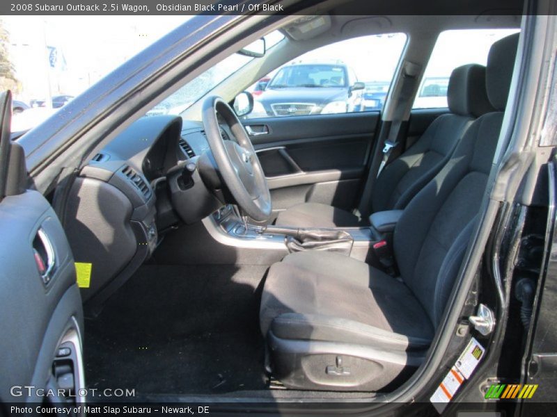 Obsidian Black Pearl / Off Black 2008 Subaru Outback 2.5i Wagon