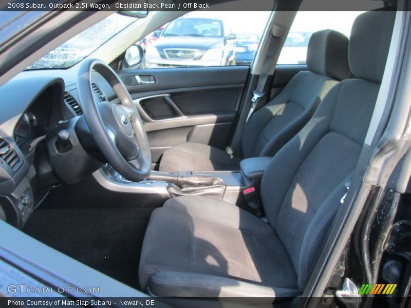 Obsidian Black Pearl / Off Black 2008 Subaru Outback 2.5i Wagon