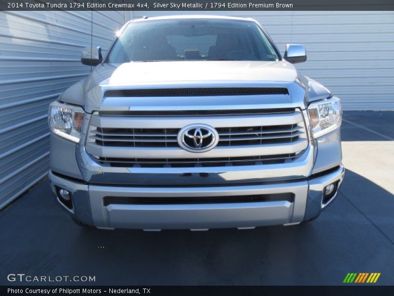 Silver Sky Metallic / 1794 Edition Premium Brown 2014 Toyota Tundra 1794 Edition Crewmax 4x4