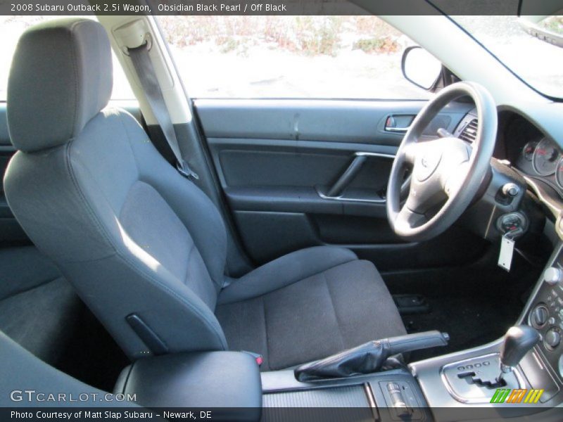 Obsidian Black Pearl / Off Black 2008 Subaru Outback 2.5i Wagon