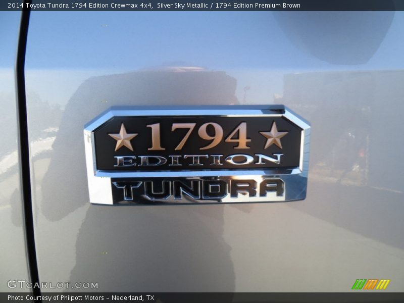 Silver Sky Metallic / 1794 Edition Premium Brown 2014 Toyota Tundra 1794 Edition Crewmax 4x4