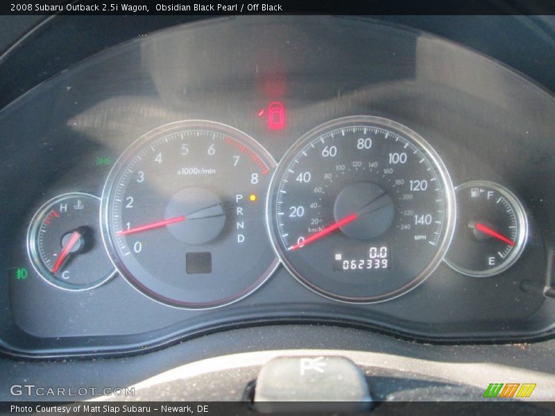 Obsidian Black Pearl / Off Black 2008 Subaru Outback 2.5i Wagon