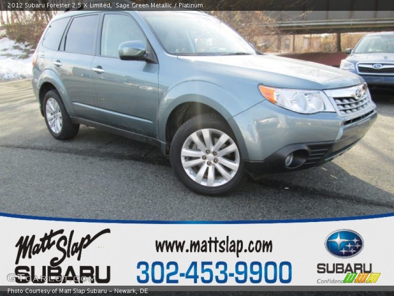 Sage Green Metallic / Platinum 2012 Subaru Forester 2.5 X Limited