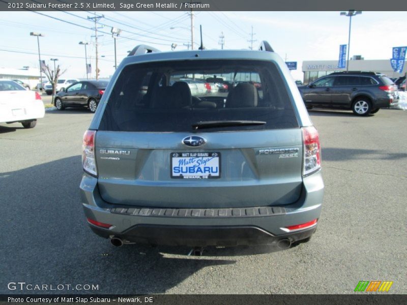 Sage Green Metallic / Platinum 2012 Subaru Forester 2.5 X Limited