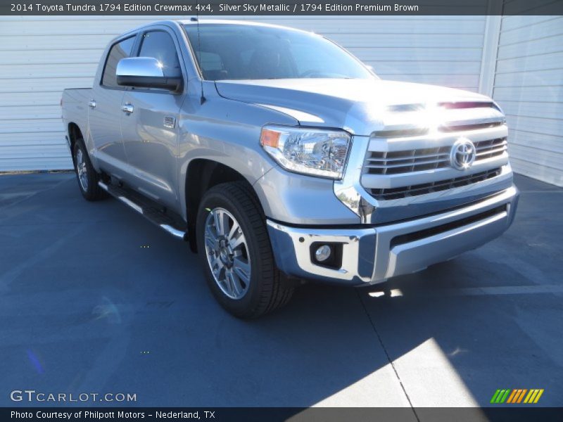 Silver Sky Metallic / 1794 Edition Premium Brown 2014 Toyota Tundra 1794 Edition Crewmax 4x4
