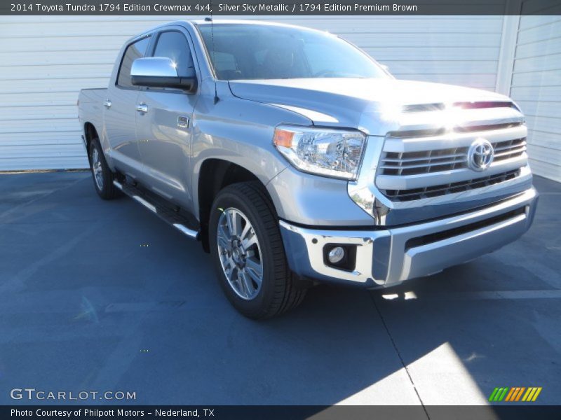 Silver Sky Metallic / 1794 Edition Premium Brown 2014 Toyota Tundra 1794 Edition Crewmax 4x4