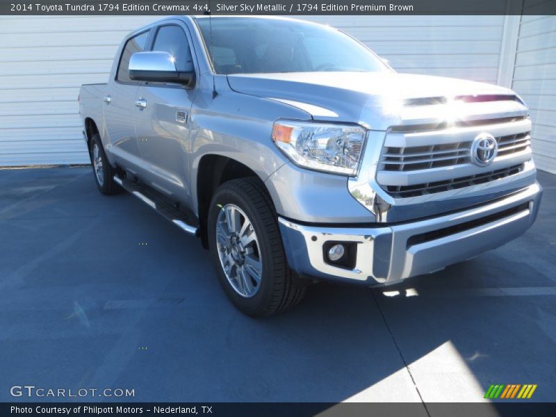 Silver Sky Metallic / 1794 Edition Premium Brown 2014 Toyota Tundra 1794 Edition Crewmax 4x4
