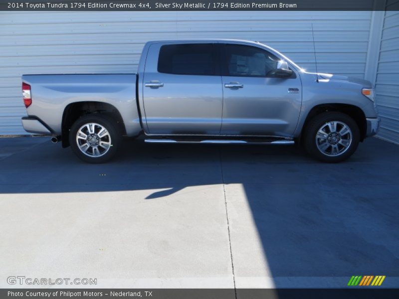 Silver Sky Metallic / 1794 Edition Premium Brown 2014 Toyota Tundra 1794 Edition Crewmax 4x4