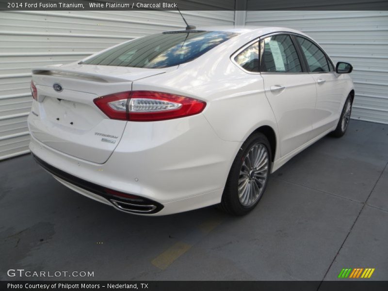 White Platinum / Charcoal Black 2014 Ford Fusion Titanium