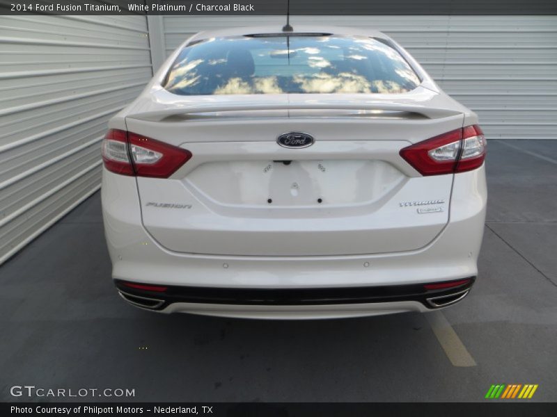 White Platinum / Charcoal Black 2014 Ford Fusion Titanium