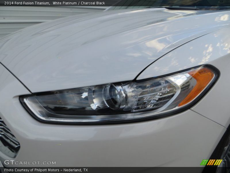 White Platinum / Charcoal Black 2014 Ford Fusion Titanium