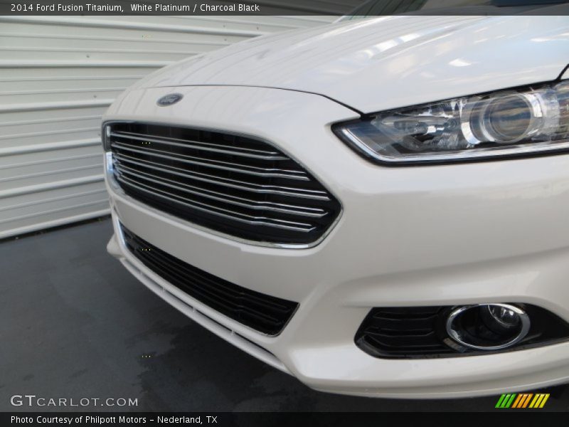 White Platinum / Charcoal Black 2014 Ford Fusion Titanium