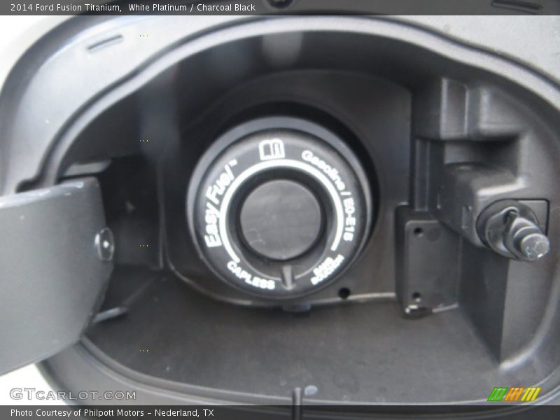White Platinum / Charcoal Black 2014 Ford Fusion Titanium
