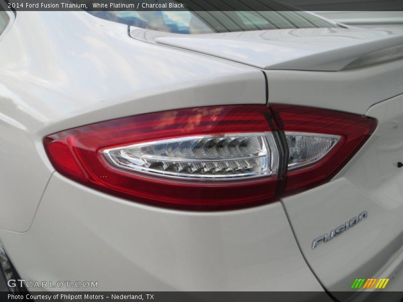 White Platinum / Charcoal Black 2014 Ford Fusion Titanium