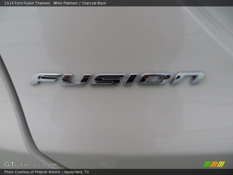 White Platinum / Charcoal Black 2014 Ford Fusion Titanium