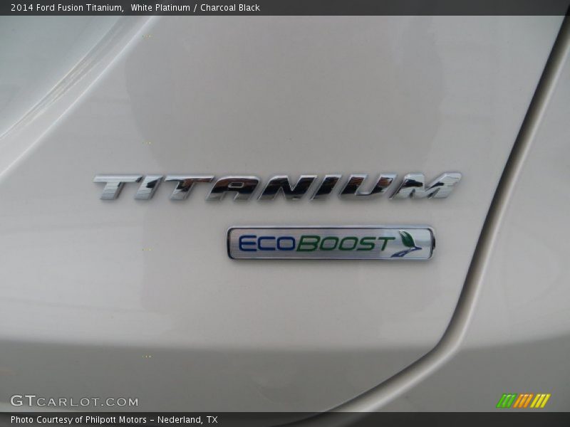 White Platinum / Charcoal Black 2014 Ford Fusion Titanium
