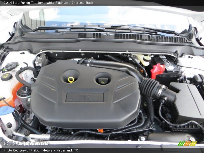 White Platinum / Charcoal Black 2014 Ford Fusion Titanium