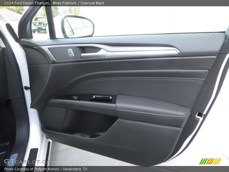 White Platinum / Charcoal Black 2014 Ford Fusion Titanium