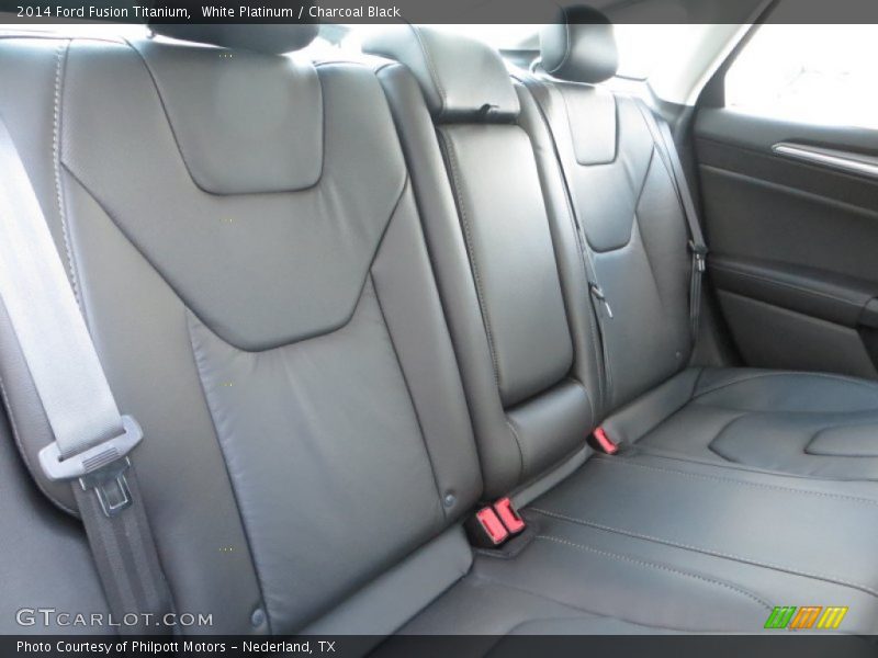 White Platinum / Charcoal Black 2014 Ford Fusion Titanium