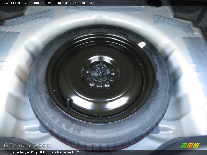 White Platinum / Charcoal Black 2014 Ford Fusion Titanium