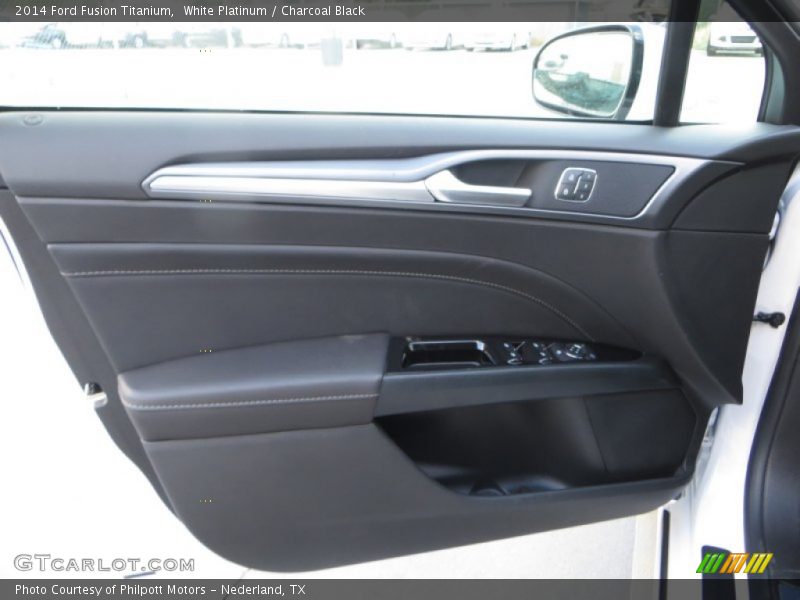 White Platinum / Charcoal Black 2014 Ford Fusion Titanium