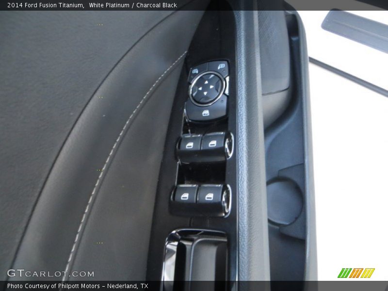 White Platinum / Charcoal Black 2014 Ford Fusion Titanium