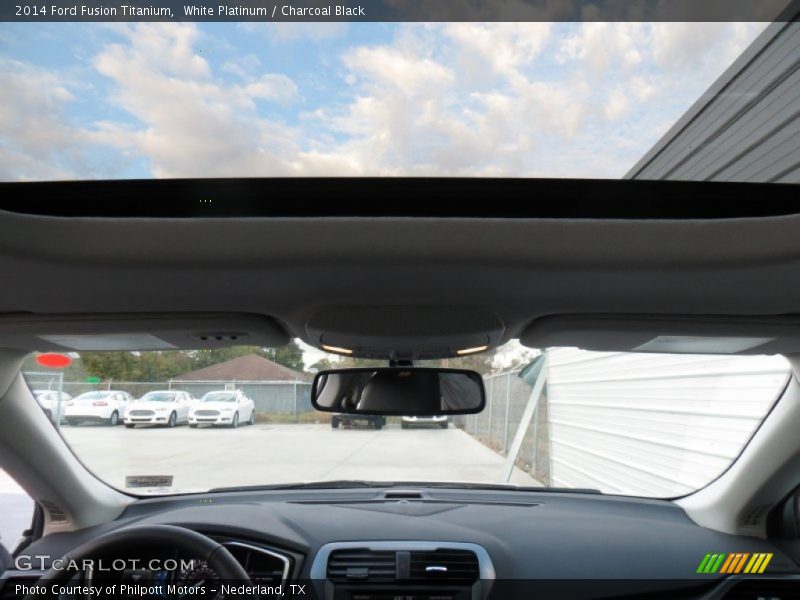 White Platinum / Charcoal Black 2014 Ford Fusion Titanium