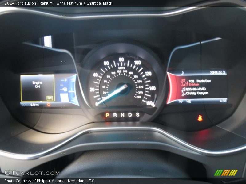 White Platinum / Charcoal Black 2014 Ford Fusion Titanium
