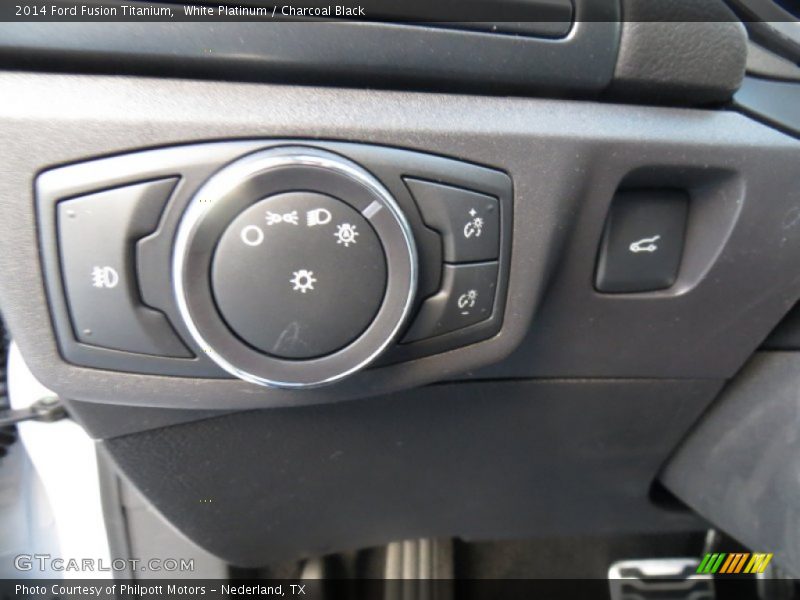 White Platinum / Charcoal Black 2014 Ford Fusion Titanium