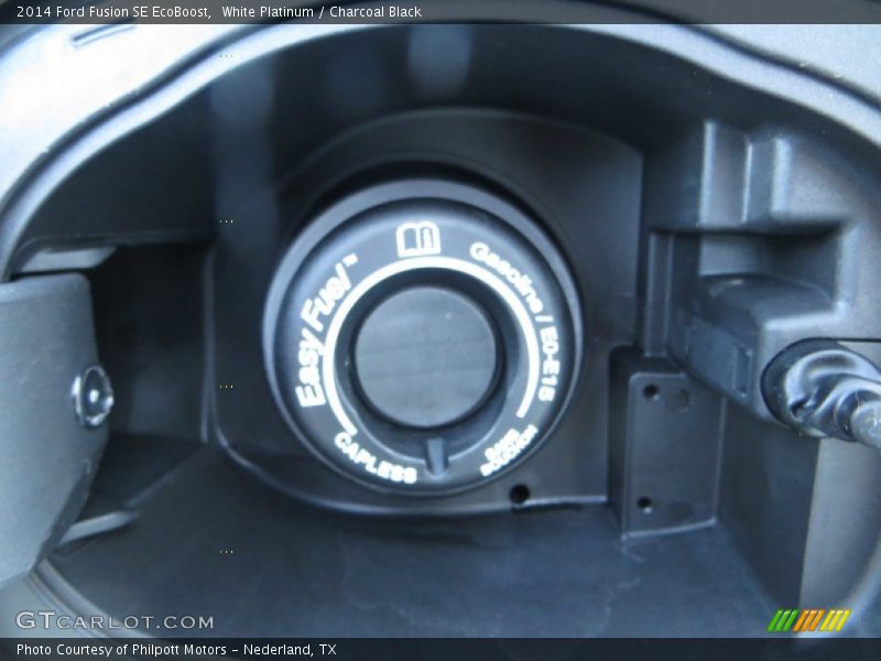 White Platinum / Charcoal Black 2014 Ford Fusion SE EcoBoost