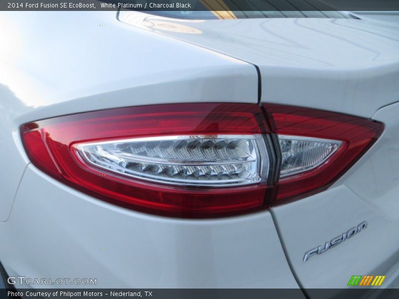 White Platinum / Charcoal Black 2014 Ford Fusion SE EcoBoost
