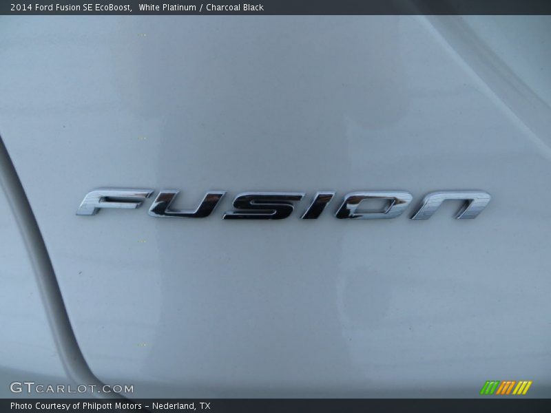 White Platinum / Charcoal Black 2014 Ford Fusion SE EcoBoost