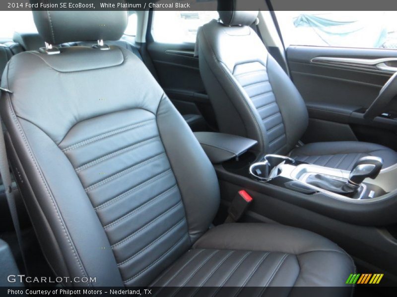 White Platinum / Charcoal Black 2014 Ford Fusion SE EcoBoost