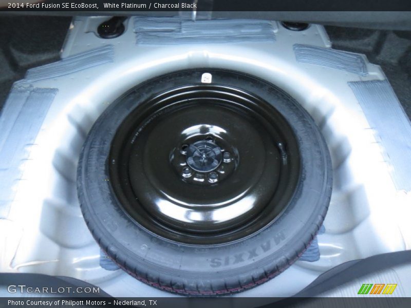 White Platinum / Charcoal Black 2014 Ford Fusion SE EcoBoost