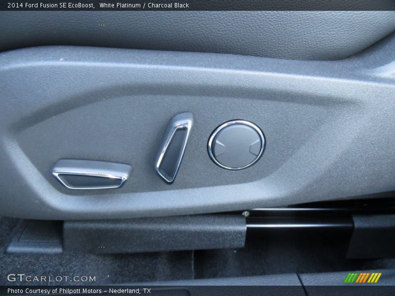 White Platinum / Charcoal Black 2014 Ford Fusion SE EcoBoost