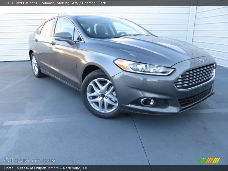 Sterling Gray / Charcoal Black 2014 Ford Fusion SE EcoBoost