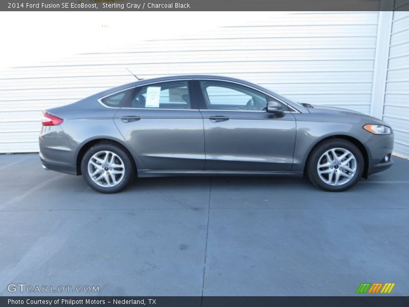 Sterling Gray / Charcoal Black 2014 Ford Fusion SE EcoBoost
