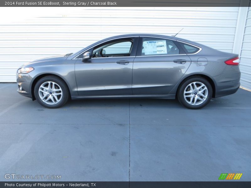 Sterling Gray / Charcoal Black 2014 Ford Fusion SE EcoBoost