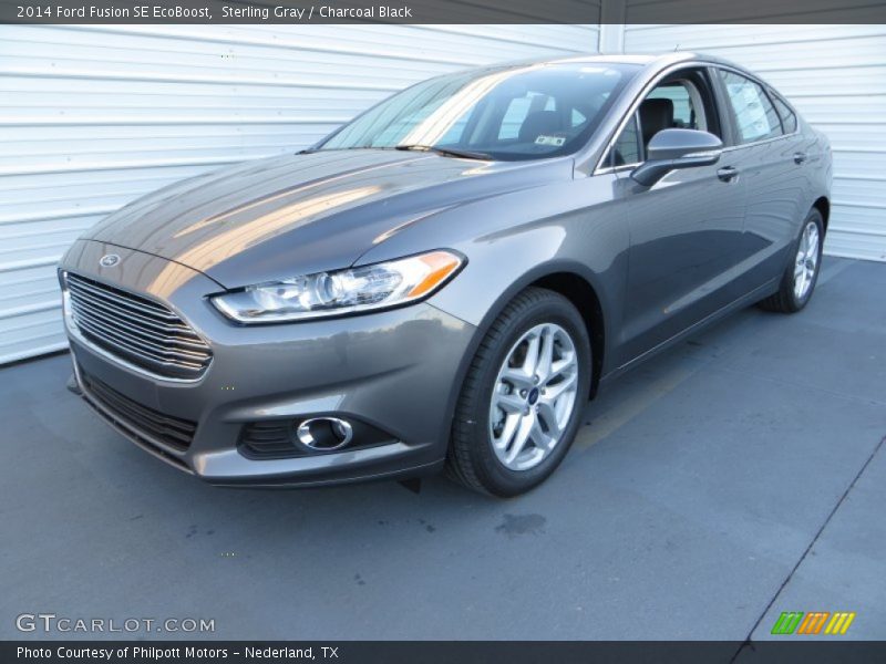 Sterling Gray / Charcoal Black 2014 Ford Fusion SE EcoBoost
