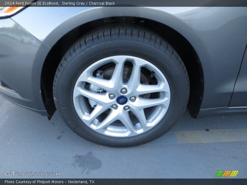 Sterling Gray / Charcoal Black 2014 Ford Fusion SE EcoBoost