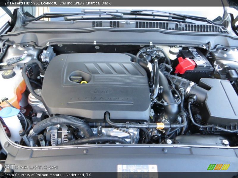 Sterling Gray / Charcoal Black 2014 Ford Fusion SE EcoBoost