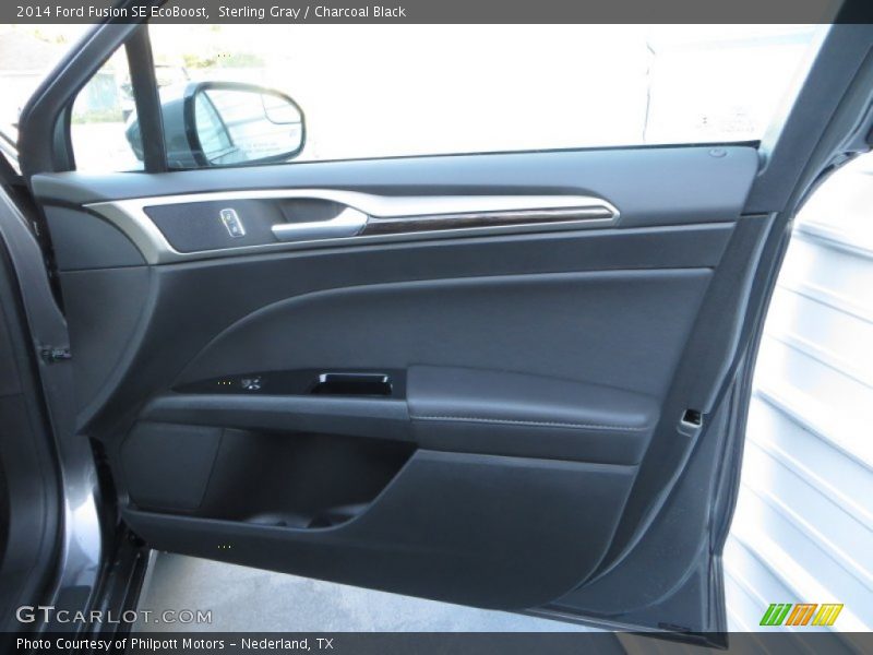 Sterling Gray / Charcoal Black 2014 Ford Fusion SE EcoBoost