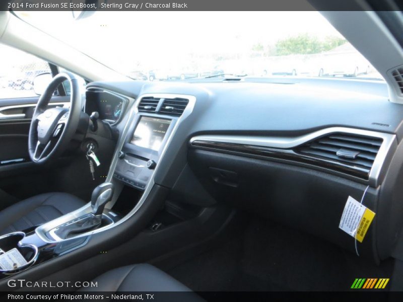 Sterling Gray / Charcoal Black 2014 Ford Fusion SE EcoBoost
