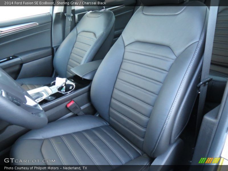 Sterling Gray / Charcoal Black 2014 Ford Fusion SE EcoBoost