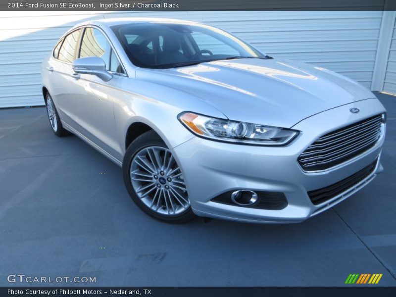 Ingot Silver / Charcoal Black 2014 Ford Fusion SE EcoBoost